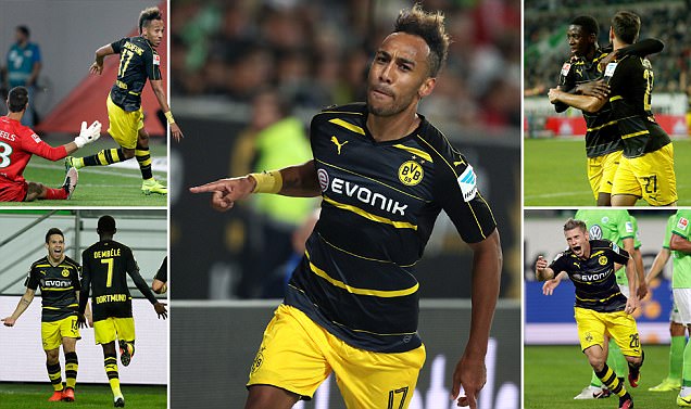 Gilas Wolfsburg 5-1 Dortmund Pimpin Bundesliga, Aubameyang Sumbang 2 Gol